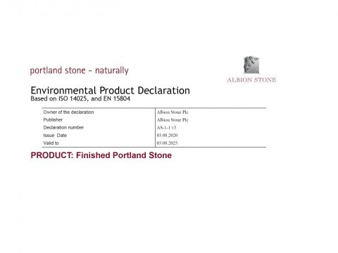 Albion Stone's EPD