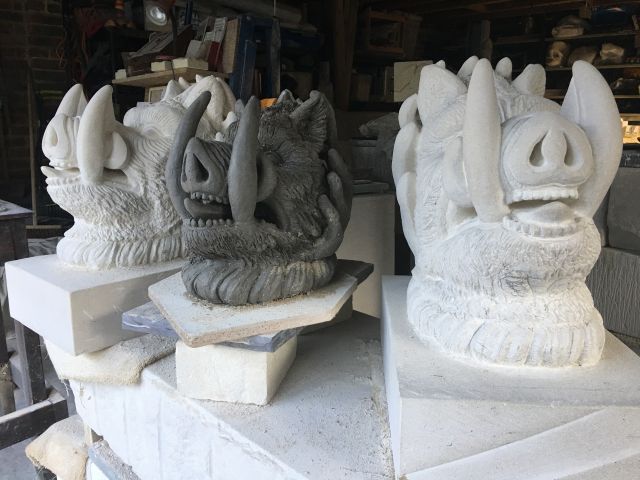Wild Boar Heads by Simon Keely