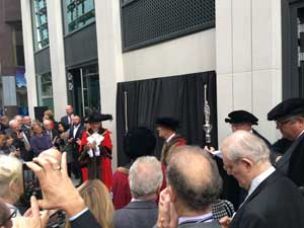 Albion Stone attend unveiling of the London Stone at Cannon Street
