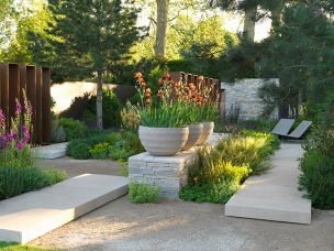 Portland Stone features in two gardens at Chelsea